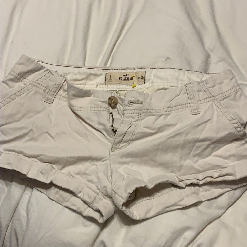 Hollister white shorts